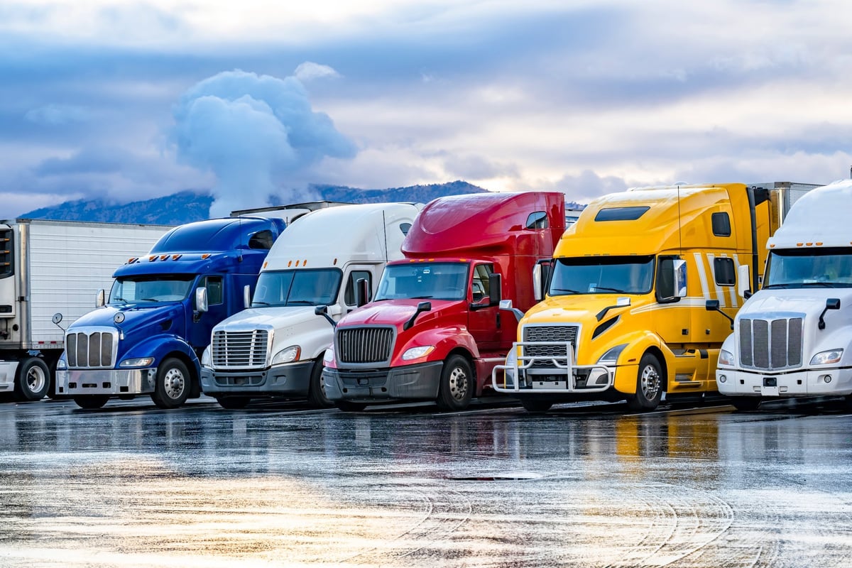 Professional trucking fleet